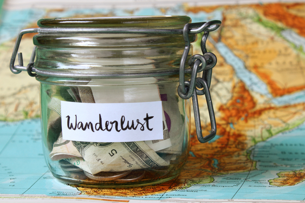 Wanderlust travel jar - vacation savings
